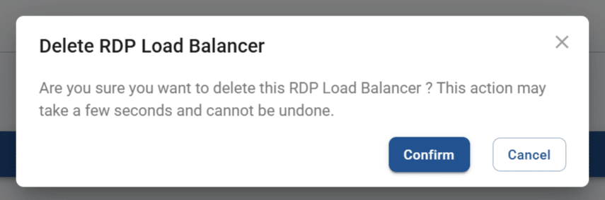 Delete RDP load balancer popup screen for a resource hub.jpg